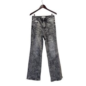 VERVET Jean Black Stone Washed‎ SIZE 27 Style V2505 Wide Leg Flare